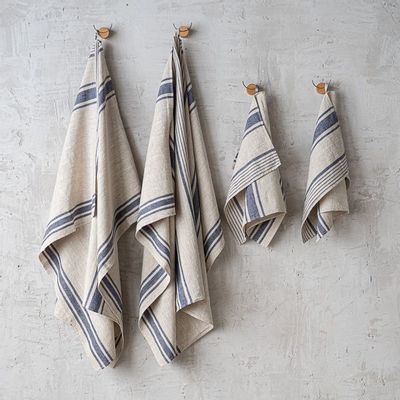 Dish towels - Kitchen towels stripes huckaback - LINENME