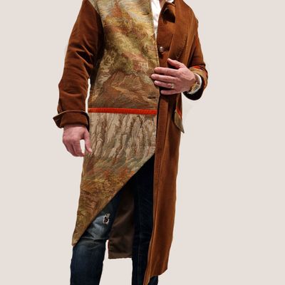 Apparel - The same Munchausen. Original cardigan with vintage tapestry. - VLADA DIZIK KOSHKIN DOM