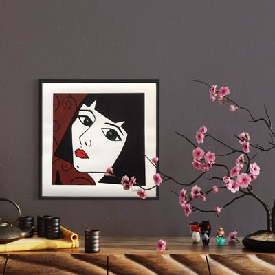 Art photos - Creepy Girl Art Print (50 x 50 cm) - JALUSTOWSKI.DESIGN
