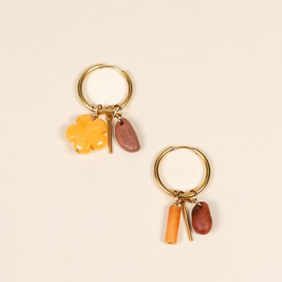 Bijoux - Paire de boucle Totem - ATELIER DEUX MAINS