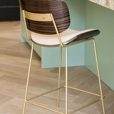 Stools for hospitalities & contracts - Esco barchair gold - ebony - ARIANESKÉ