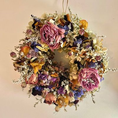 Floral decoration - Nicole hydrangea wreath - TERRA FIORA