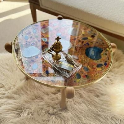 Autres tables  - Table en verre kaléidoscope en agate - ANTHOLOGIST