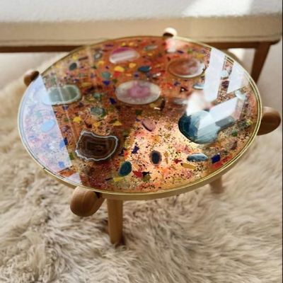 Other tables - Agate Kaleidoscope Glass Table - ANTHOLOGIST