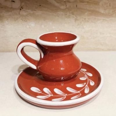 Ceramic - Anthologist Ceramic Candlestick Red Clay - ANTHOLOGIST