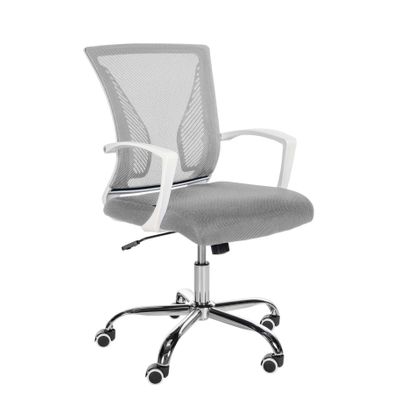 Office seating - Nylon and Chrome Office Chair - Light Grey - VIBORR
