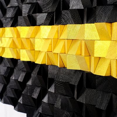 Other wall decoration - "Golden Way: Premium Wood Handmade Wall Sculpture Limited Edition" 140CMX70CM - ARTDESIGNA