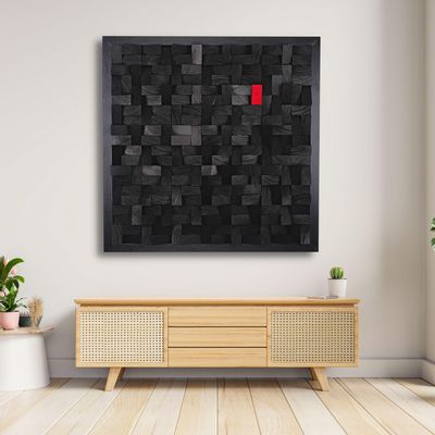 Autres décorations murales - "Sculpture Murale Signature : Édition Limitée en Bois de Qualité Supérieure Fait Main"  100CMX100CM - ARTDESIGNA