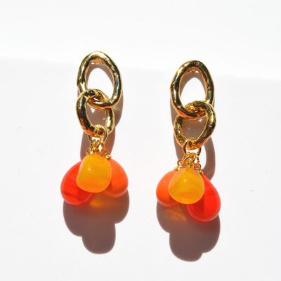 Gifts - 18k gold-plated earrings and artisan Murano glass - CHAMA NAVARRO