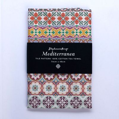 Tea towel - Mediterranea Tea Towel 100% Cotton - STEPHANIE BORG®