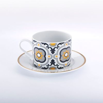 Mugs - Mediterranea Ancestry Collection Lukrezja Teacup & Saucer - STEPHANIE BORG®