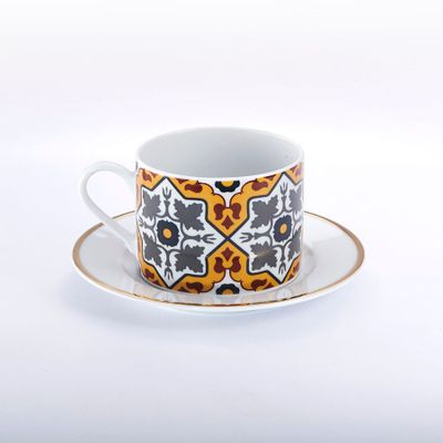 Mugs - Mediterranea Ancestry Collection Cetta Teacup & Saucer - STEPHANIE BORG®