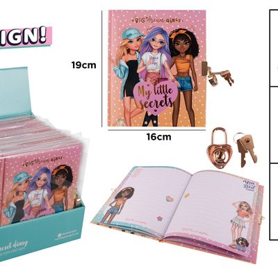 Accessoires enfants - JOURNAL INTIME AVEC CADENAS BIG DREAM GIRLS - MAIN PAPER, S.L.