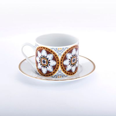 Tasses et mugs - Tasse à thé et soucoupe couleur Mediterranea Ancestry Collection - STEPHANIE BORG®