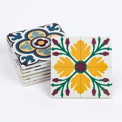 Cadeaux - Mediterranean ceramic coasters. - STEPHANIE BORG®