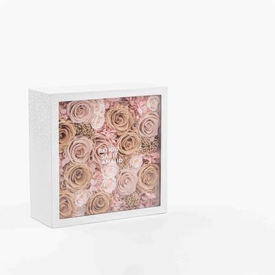 Décorations florales - The small garden - Grace - Square white box size M - BENOIT SAINT AMAND