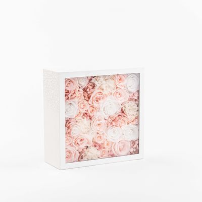 Floral decoration - The small garden - Sweet - white square box size L - BENOIT SAINT AMAND