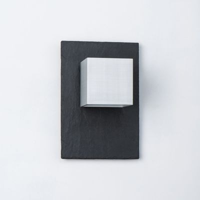 Outdoor wall lamps - CARRÉ SLATE & SILVER - Wall lamp - HISLE