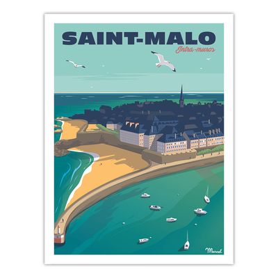 Poster - Poster SAINT-MALO Intra-muros - MARCEL TRAVELPOSTERS