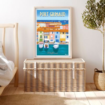 Affiches - Affiche PORT-GRIMAUD - MARCEL TRAVELPOSTERS