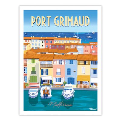 Poster - Poster PORT-GRIMAUD - MARCEL TRAVELPOSTERS