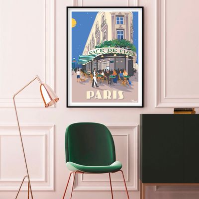 Poster - Poster PARIS Boulevard Saint-Germain - MARCEL TRAVELPOSTERS