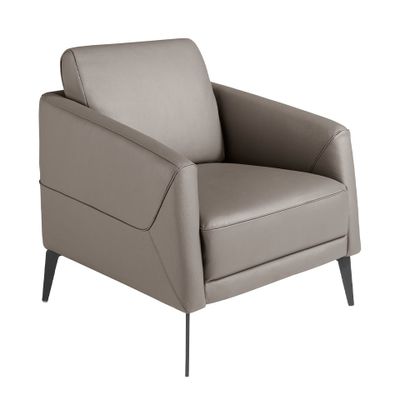 Fauteuils - Fauteuil en cuir gris foncé - ANGEL CERDÁ