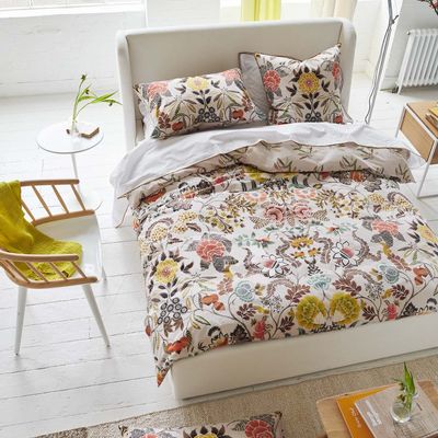 Bed linens - Sepia DECORATIVE BROCADE- Cotton Sateen Set - DESIGNERS GUILD