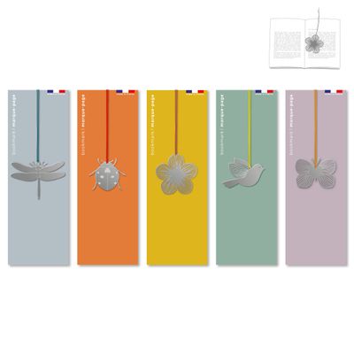 Gifts - Set of 15 metal bookmarks - nature - TOUT SIMPLEMENT,