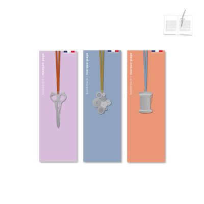 Gifts - Set of 9 metal bookmarks - haberdashery - TOUT SIMPLEMENT,