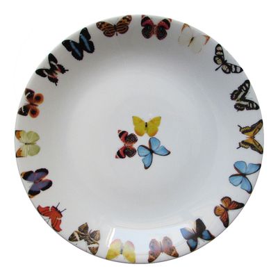Plats et saladiers - Assiette de dîner Papillons Brésiliens - STUDIO CRIS AZEVEDO