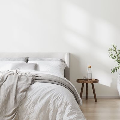 Linge de lit - Parure de lit 220 x 240 cm coton lavé 57 fils BLANC - SLEEP RETREAT / COPENHAGEN HOME