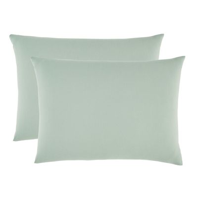 Bed linens - Pair of pillowcases 50x70cm in washed cotton 57 thread count WHITE - SLEEP RETREAT / COPENHAGEN HOME