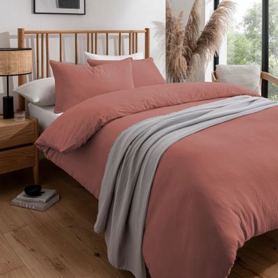 Bed linens - Bed set 220x 240 cm WHITE cotton gauze - SLEEP RETREAT / COPENHAGEN HOME