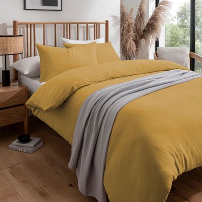 Bed linens - Bedding set 240 x 260 cm WHITE cotton gauze - SLEEP RETREAT / COPENHAGEN HOME