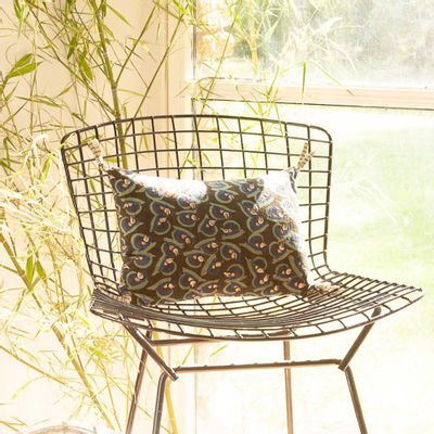 Fabric cushions - ART DECO Cushion cover 25x35 cm - EN FIL D'INDIENNE...