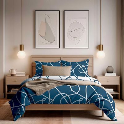 Decorative objects - OLIA BLUE 200 x 200cm duvet set - SLEEP RETREAT / COPENHAGEN HOME