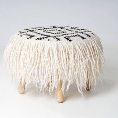 Chaises pour collectivités - Pouf Mapico BW - GALERIE SANA MOREAU
