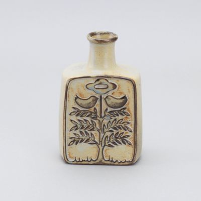 Vases - Vase　triangle and bird relief　(reversible) - カシワクラフト