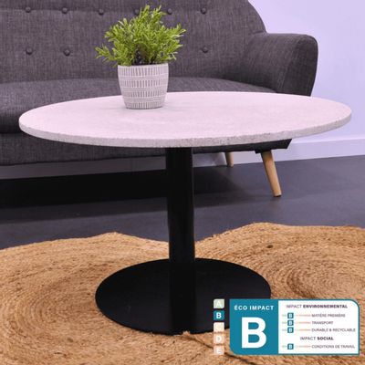 Coffee tables - Graslin coffee table - round top - COMPO'PLUME