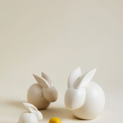 Children's decorative items - Ceramic rabbit (large size) - FAIENCERIE DE CHAROLLES
