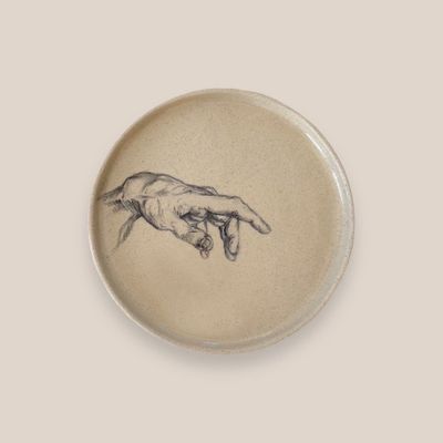 Decorative objects - PLATE - The Hand of David - CLAIRE POUJOULA