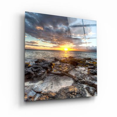 Other wall decoration - ・"Sunset Sea"・Glass Wall Art | Artdesigna Glass Printing Wall Arts. - ARTDESIGNA