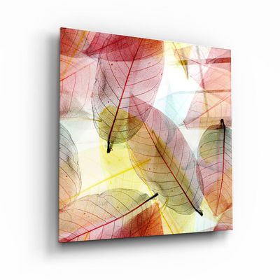 Autres décorations murales - ・"Colored Leaves"・Glass Wall Art | Artdesigna Glass Printing Wall Arts. - ARTDESIGNA