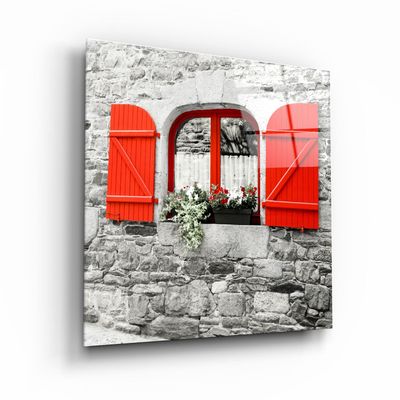 Other wall decoration - ・"Red Window"・Glass Wall Art | Artdesigna Glass Printing Wall Arts. - ARTDESIGNA