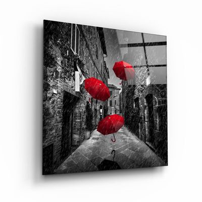 Other wall decoration - ・"Red Forest"・Glass Wall Art | Artdesigna Glass Printing Wall Arts. - ARTDESIGNA