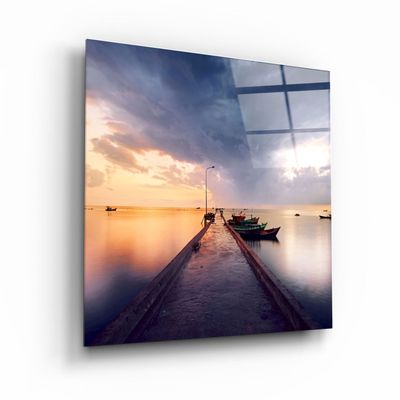 Autres décorations murales - ・"Lake"・Glass Wall Art | Artdesigna Glass Printing Wall Arts. - ARTDESIGNA