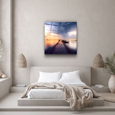 Autres décorations murales - ・"Lake"・Glass Wall Art | Artdesigna Glass Printing Wall Arts. - ARTDESIGNA