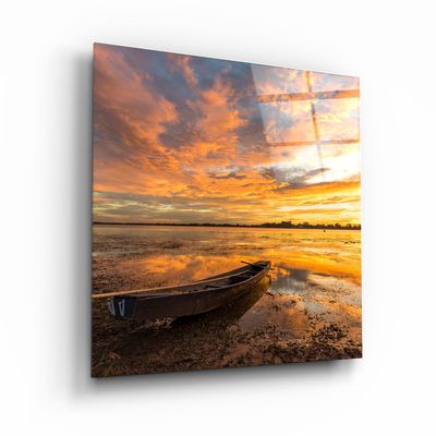 Other wall decoration - ・"Red Sunset"・Glass Wall Art | Artdesigna Glass Printing Wall Arts. - ARTDESIGNA