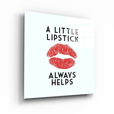 Other wall decoration - ・"All I need is coffee and red lipstick"・Glass Wall Art | Artdesigna Glass Printing Wall Arts. - ARTDESIGNA